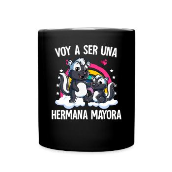 Ich werde Zorrillo große Schwester sein - Tasse einfarbig - Schwarz - Vorne