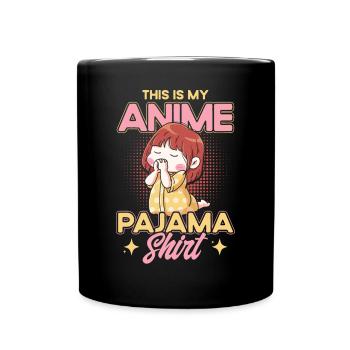 This Is My Anime Pajama Shirt - Full Colour Mug - black - Front