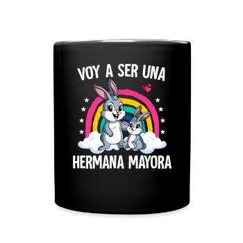 I'm Going To Be Big Sister Rabbit - Full Colour Mug - black - Front