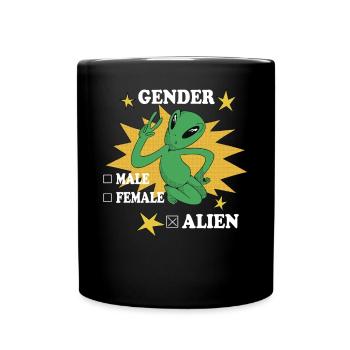 Gender Male Female Extraterrestrials - Full Colour Mug - black - Front