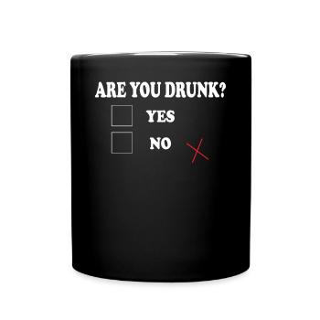 Êtes-vous ivre? Oui Non Devis Party Alcool - Mug uni - noir - Devant