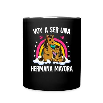 I'm Going To Be Big Sister Horse - Full Colour Mug - black - Front