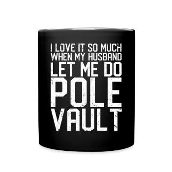 Drôle de saut à la perche Femme saut à la perche - Mug uni - noir - Devant