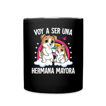 I'm Going To Be Big Sister Dog - Full Colour Mug - black - Front