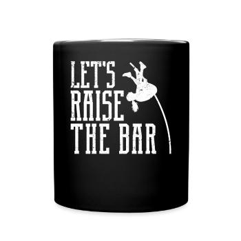 Lustiger Stabhochsprung Stabhochsprung - Tasse einfarbig - Schwarz - Vorne