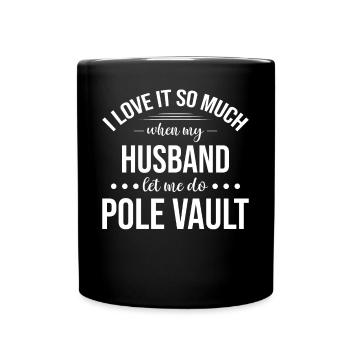 Drôle de saut à la perche Femme saut à la perche - Mug uni - noir - Devant