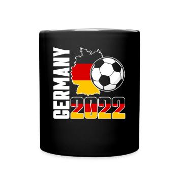 Allemagne 2022 Football Allemagne Drapeau - Mug uni - noir - Devant