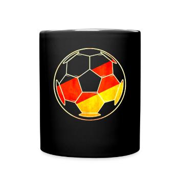Allemagne 2022 Football Allemagne Drapeau - Mug uni - noir - Devant