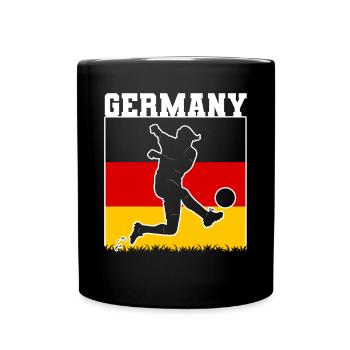 Allemagne 2022 Football Allemagne Drapeau - Mug uni - noir - Devant
