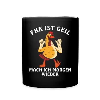 HAHN FKK IST GEIL MACH ICH MORGEN WIEDER - Tasse einfarbig - Schwarz - Vorne