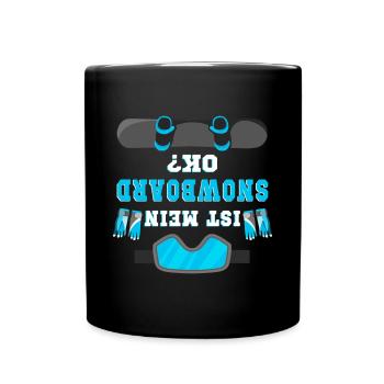 Snowboarden Snowboardfahrer Snowboard - Tasse einfarbig - Schwarz - Vorne