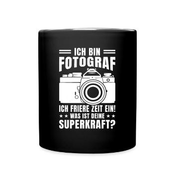 Fotokamera Fotograf Friere Zeit ein - Tasse einfarbig - Schwarz - Vorne