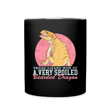 Bearded Dragon Mom | Bearded Dragons Reptiles Gift - Full Colour Mug - black - Front
