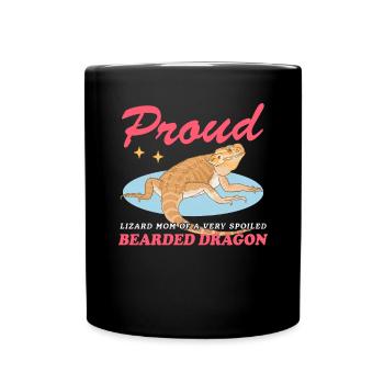Bearded Dragon Mom Bearded Dragon Reptiles Gift - Full Colour Mug - black - Front