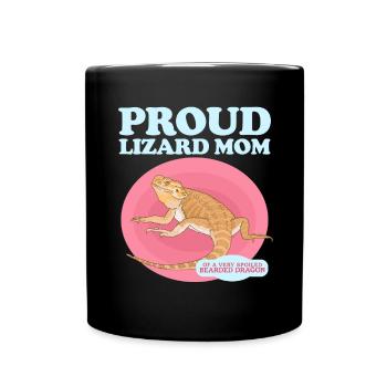 Bearded Dragon Mom Bearded Dragons Reptiles Gift - Full Colour Mug - black - Front