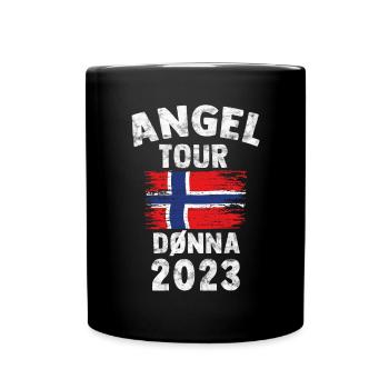 DÖNNA 2023 - Angel Tour Norwegen Personalisierbar - Tasse einfarbig - Schwarz - Vorne