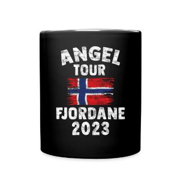 FJORDANE 2023 Angel Tour Norwegen Personalisierbar - Tasse einfarbig - Schwarz - Vorne