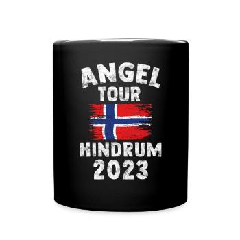 HINDRUM 2023 Angel Tour Norwegen Personalisierbar - Tasse einfarbig - Schwarz - Vorne