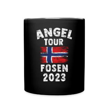 FOSEN 2023 - Angel Tour Norwegen Personalisierbar - Tasse einfarbig - Schwarz - Vorne