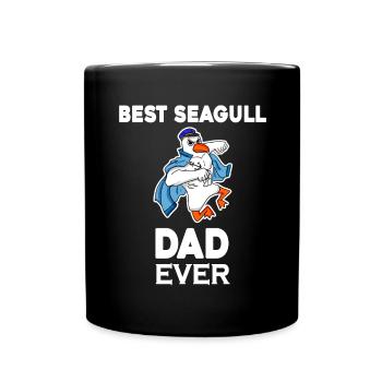 Daddy Daddy North Sea Best Seagull Dad - Full Colour Mug - black - Front