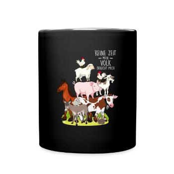 Agriculteur Pas le temps que mon peuple ait besoin de moi - Mug uni - noir - Devant