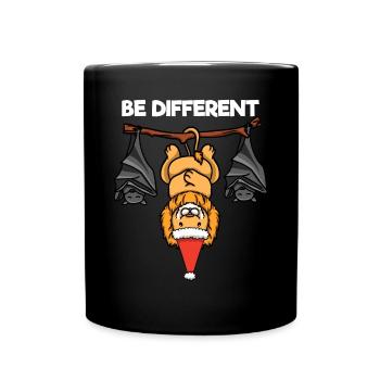 Soyez différent Lion Bat Père Noël - Mug uni - noir - Devant