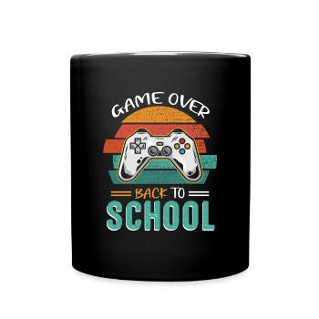Schulkind Schulstart Game Over Erster Schultag - Tasse einfarbig - Schwarz - Vorne