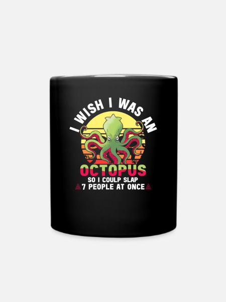 Poulpe Poulpe Tentacule de mer Poulpe Poulpe Poulpe Poulpe - Mug uni - noir