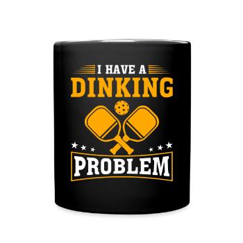 Pickleballspieler Dinking Liebe Pickleball Retro - Tasse einfarbig - Schwarz - Vorne