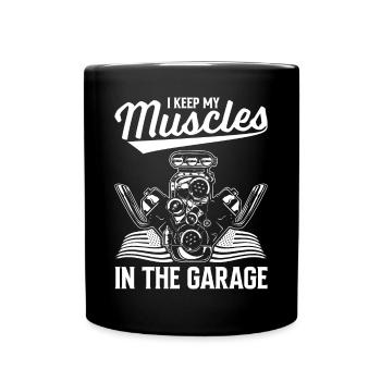 Muscel Car V8 Turbocompresseur Camion Voiture de course - Mug uni - noir - Devant