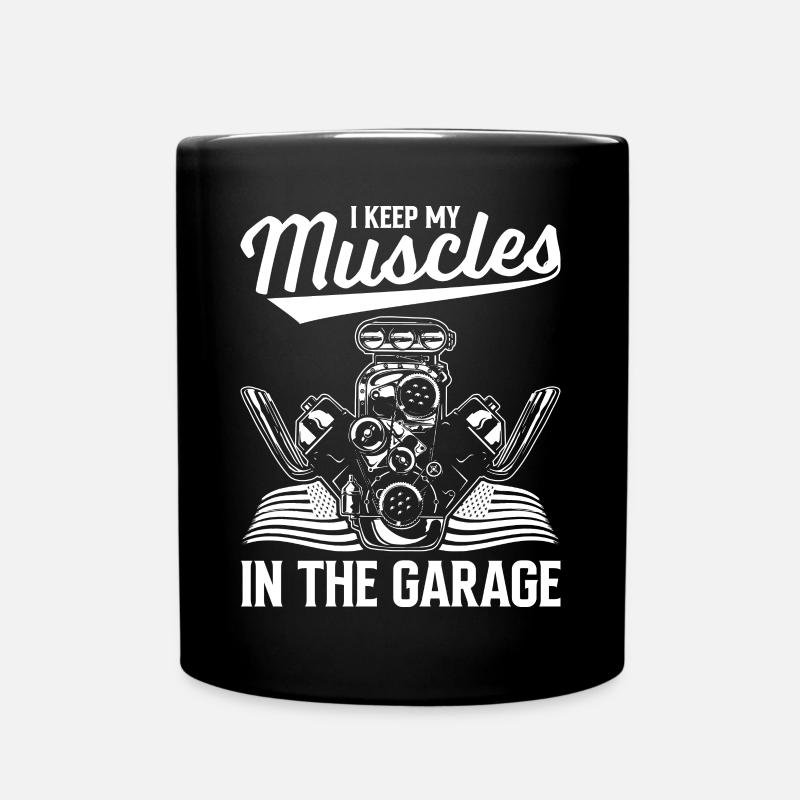 Muscel Car V8 Turbocompresseur Camion Voiture de course - Mug uni - noir