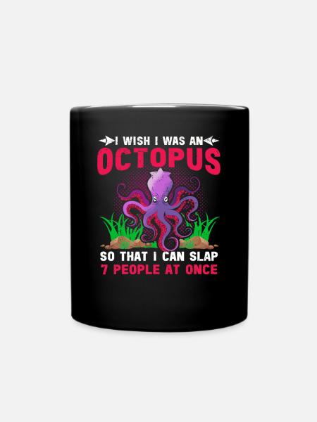 Octopus Octopus Sea Tentacle Octopus Octopus Octopus - Full Colour Mug - black