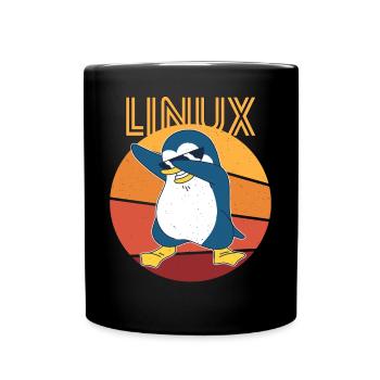 Linux Admin Cool Penguin Nerd Informatics - Mug uni - noir - Devant