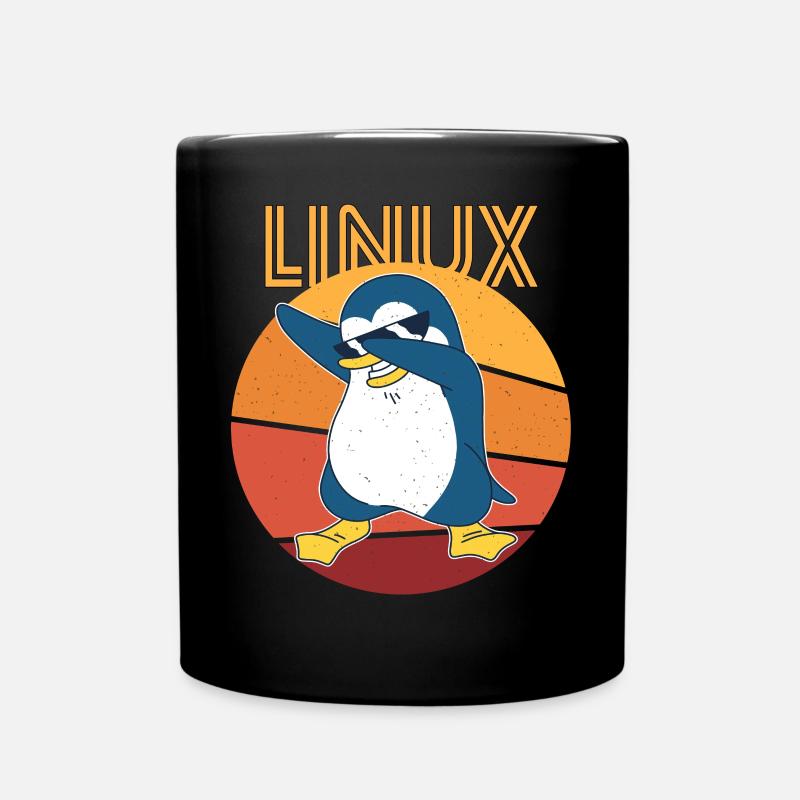 Linux Admin Cool Penguin Nerd Informatics - Tasse einfarbig - Schwarz