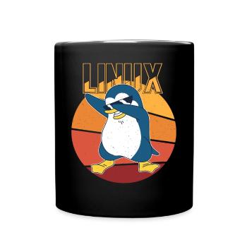Linux Root Admin Cool Penguin Informatics Nerd - Mug uni - noir - Devant