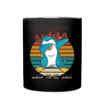 Geek né pour être root Linux Penguin Nerd Programmeur - Mug uni - noir - Devant