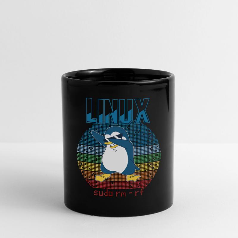 Linux Sudo Root Geek Admin Penguin Nerd Programmer Tasse einfarbig