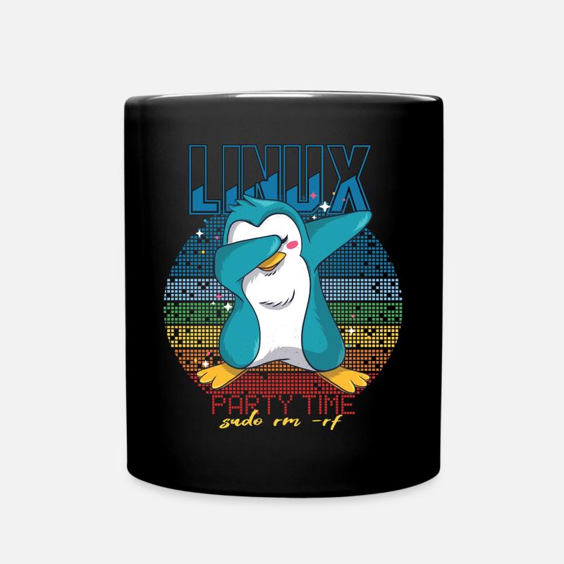Linux Party Sudo Root Geek Mignon Pingouin Nerd Progr - Mug uni - noir