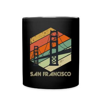 San Francisco Souvenir Californie Golden Gate Bri - Mug uni - noir - Devant