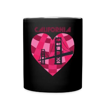 Cœur de San Francisco Golden Gate Bridge Calife d’amour - Mug uni - noir - Devant