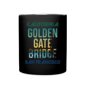Golden Gate Bridge Souvenir San Francisco Tour à - Mug uni - noir - Devant
