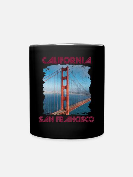 California Love San Francisco Golden Gate Bridge-A - Tasse einfarbig - Schwarz