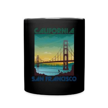 Californie San Francisco vacances Golden Gate Brid - Mug uni - noir - Devant