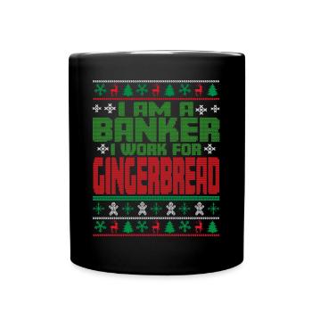 Banker Christmas Quote - Full Colour Mug - black - Front
