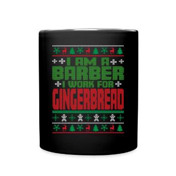 Friseur Weihnachten Spruch - Tasse einfarbig - Schwarz - Vorne