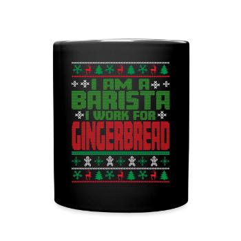 Barista Christmas Quote - Full Colour Mug - black - Front