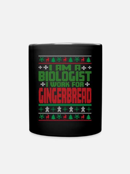 Biologe Weihnachten Spruch - Tasse einfarbig - Schwarz