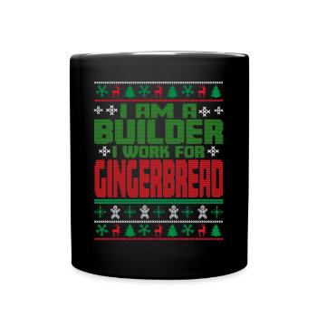 Construction worker Christmas quote - Full Colour Mug - black - Front
