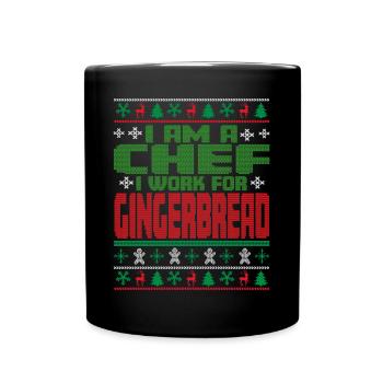 Chef Christmas Quote - Full Colour Mug - black - Front