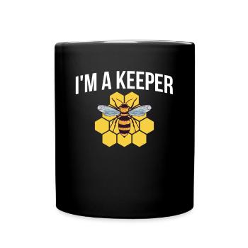 Im A Keeper Bee Shirt Cadeau - Mug uni - noir - Devant